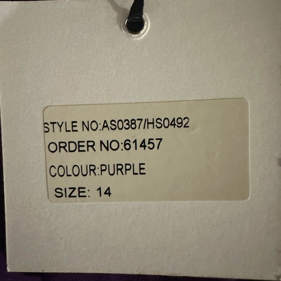 True Decadence ~ Size 14 Tall ~ Purple Halterneck Ruffled Long Maxi Dress - Picture 9 of 13